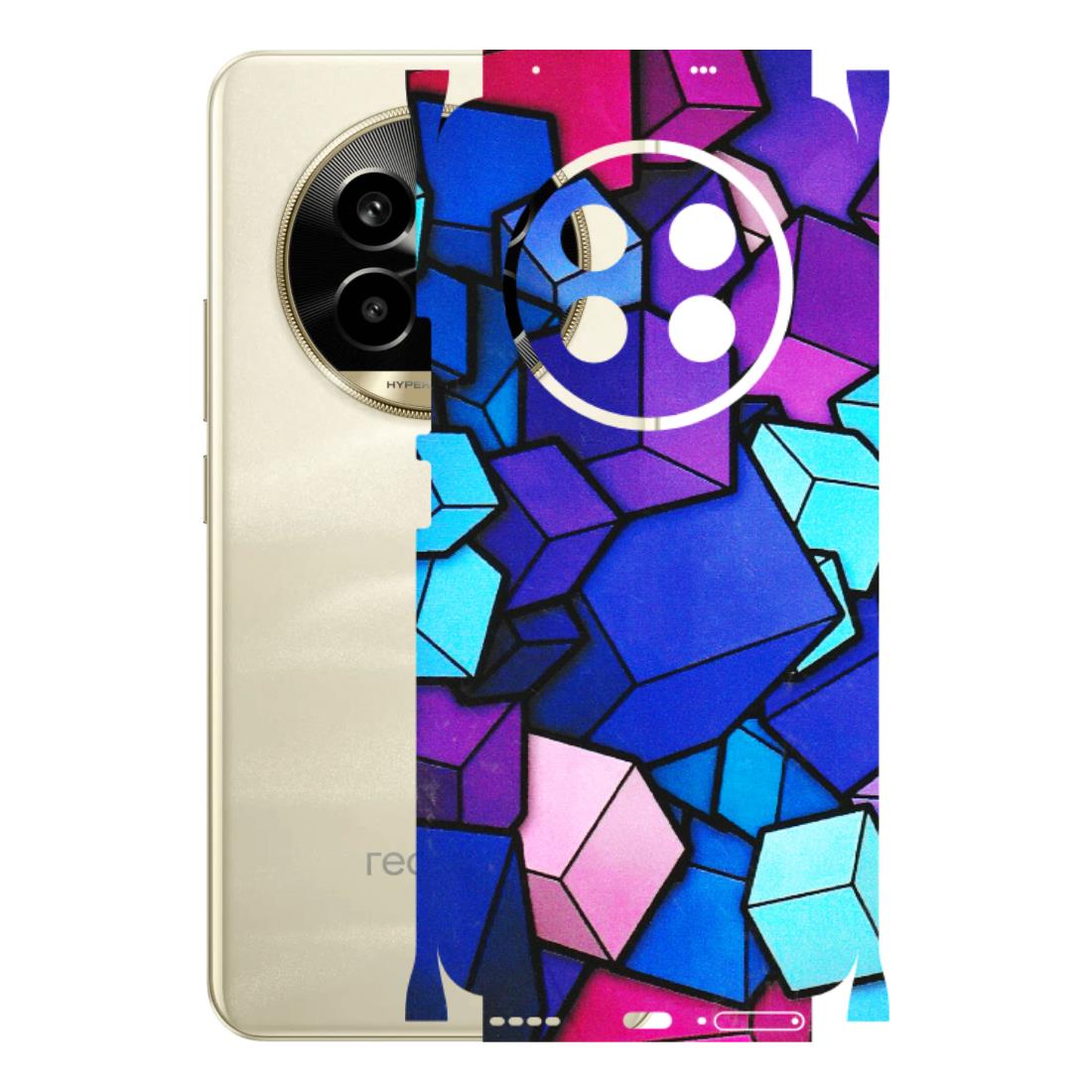 Realme Phone Skins (All Models) - Cube Doodle - 3D Embossed Finish (L-141) Realme 14 Pro Lite