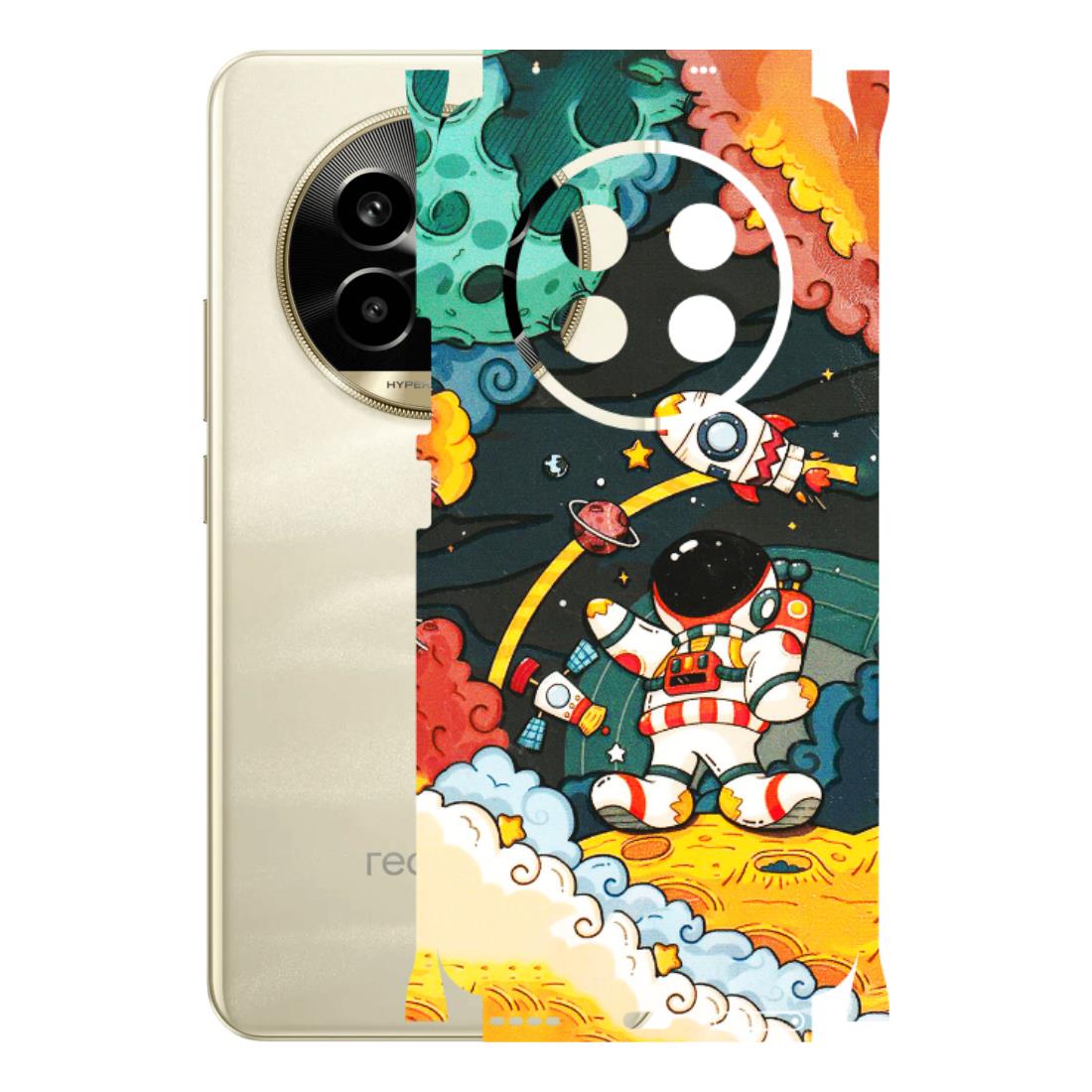 Realme Phone Skins (All Models) - Astronauts & Spaceship - 3D Embossed Finish (L-145) Realme 14 Pro Lite
