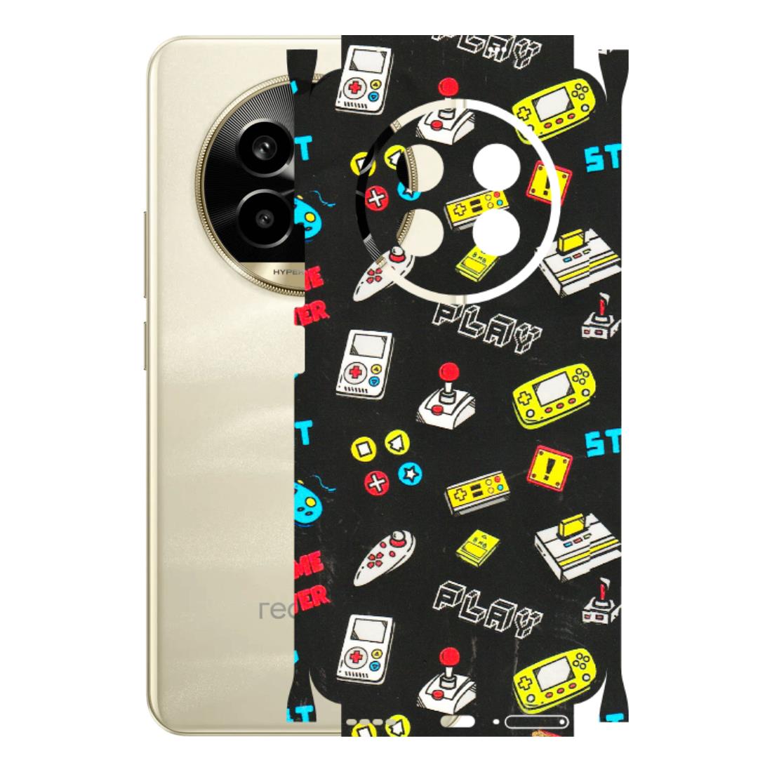 Realme Phone Skins (All Models) - Gaming Doodles - 3D Embossed Finish (L-224) Realme 14 Pro Lite