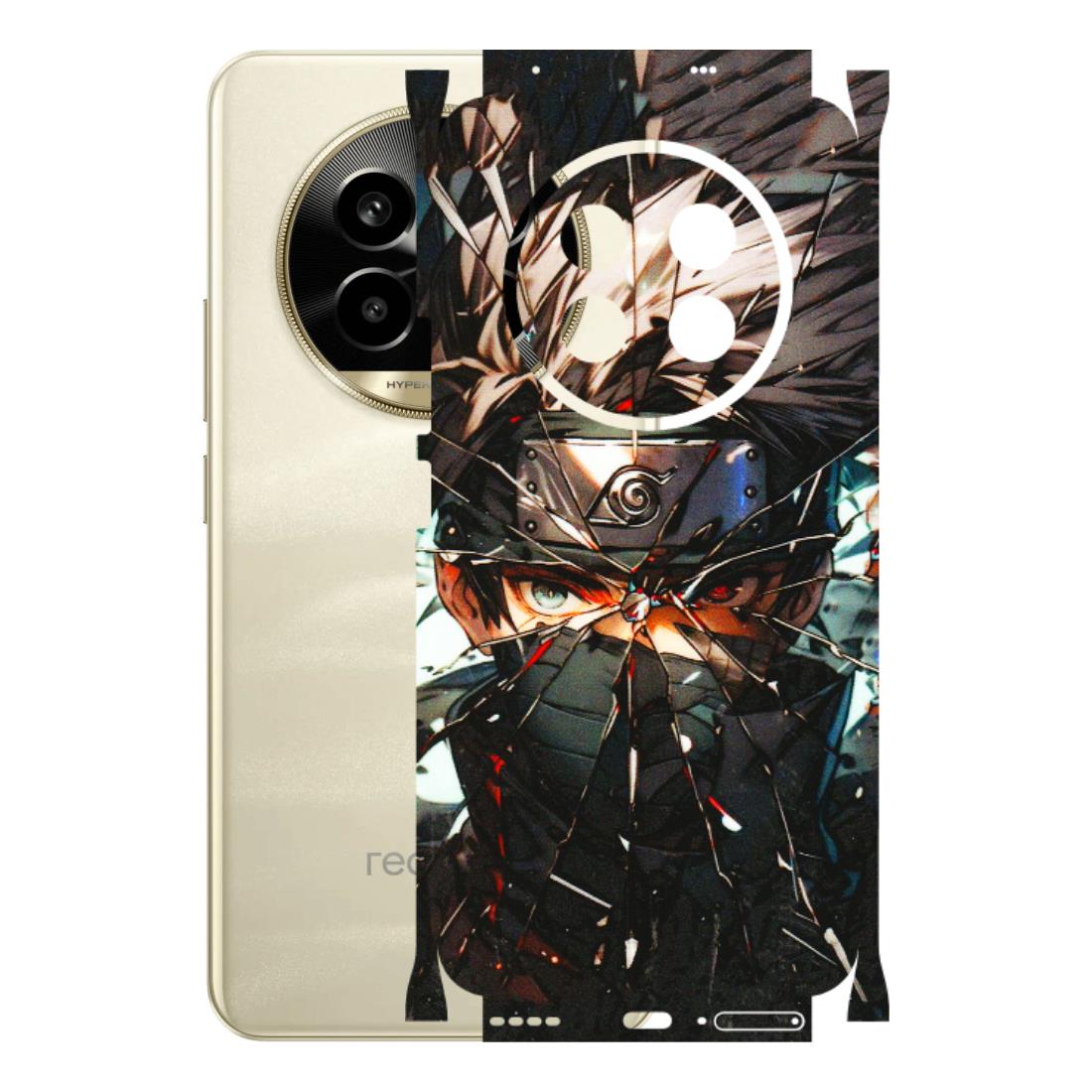 Realme Phone Skins (All Models) - Kakashi Shattered Glass Effect - 3D Embossed Finish (L-237) Realme 14 Pro Lite