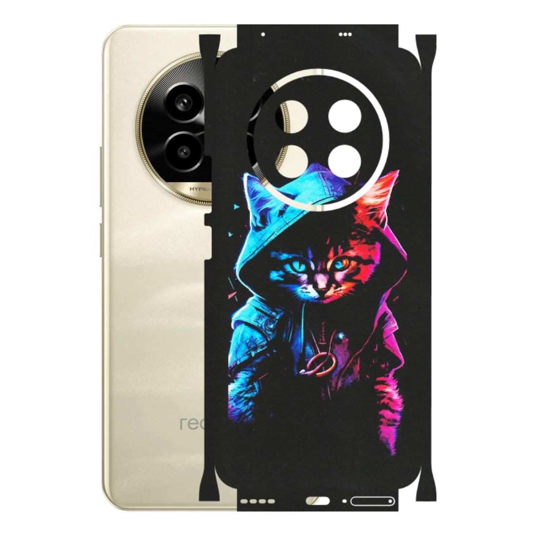 Realme Phone Skins (All Models) - Cyberpunk Cat - Matte Finish (M-45) Realme 14 Pro Lite