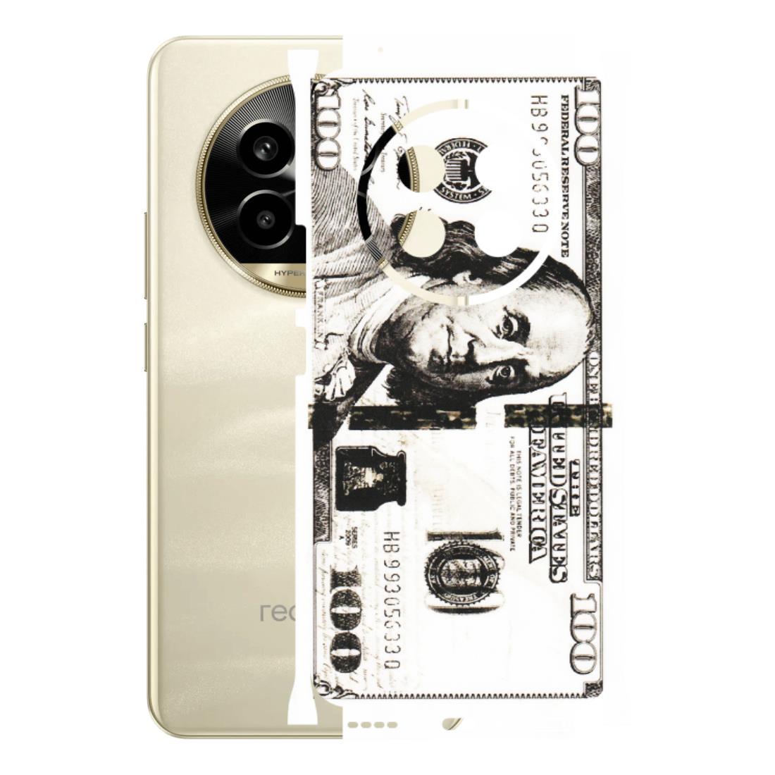Realme Phone Skins (All Models) - 100 Dollar Currency - Transparent Finish (T-01) Realme 14 Pro Lite
