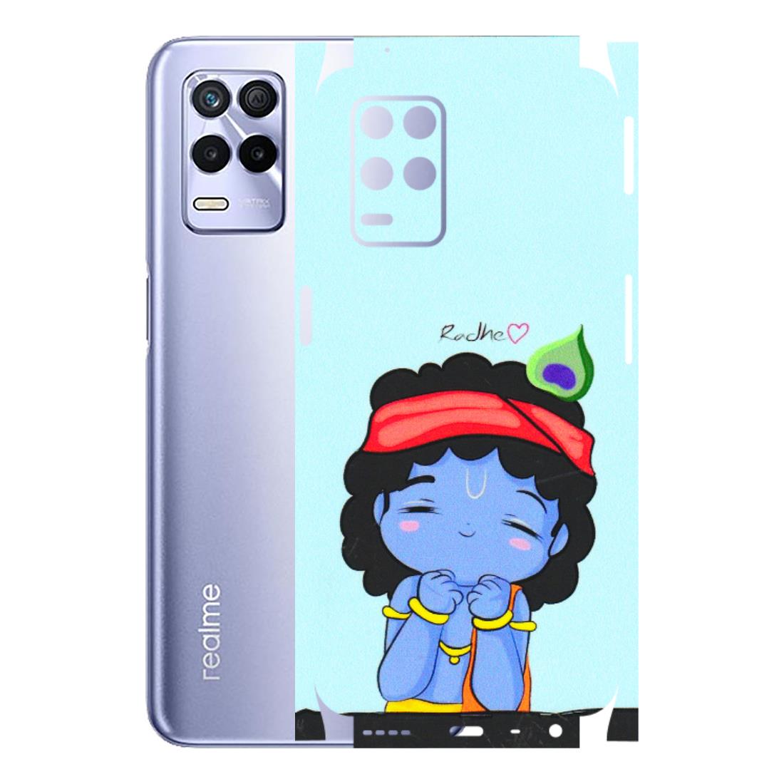 Realme Phone Skins (All Models) - Radhe Radhe Cute Toon - 3D Embossed Finish (L-05) Realme 8S (5G)