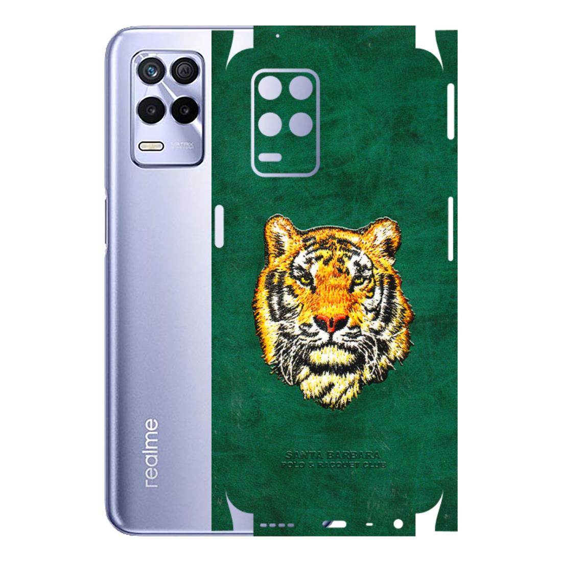 Realme Phone Skins (All Models) - Leather Feel Tiger - 3D Embossed Finish (L-111) Realme 8S (5G)