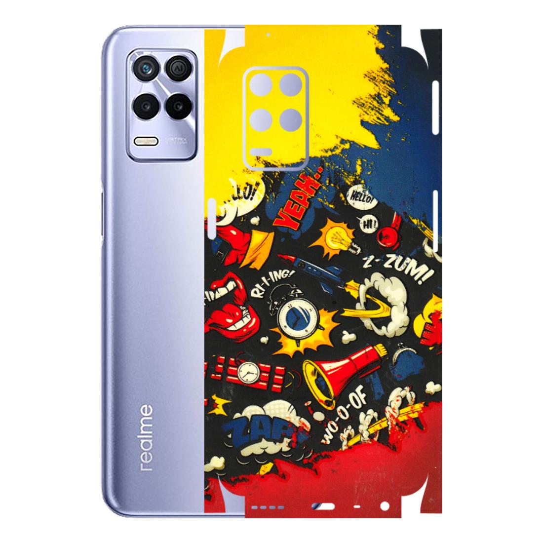 Realme Phone Skins (All Models) - Pacific Doodle Art - 3D Embossed Finish (L-120) Realme 8S (5G)