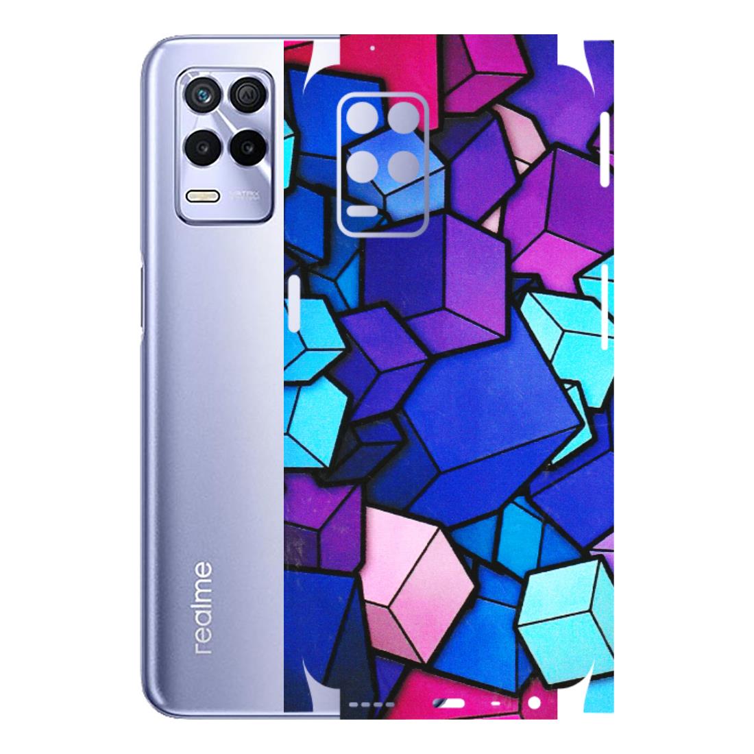 Realme Phone Skins (All Models) - Cube Doodle - 3D Embossed Finish (L-141) Realme 8S (5G)