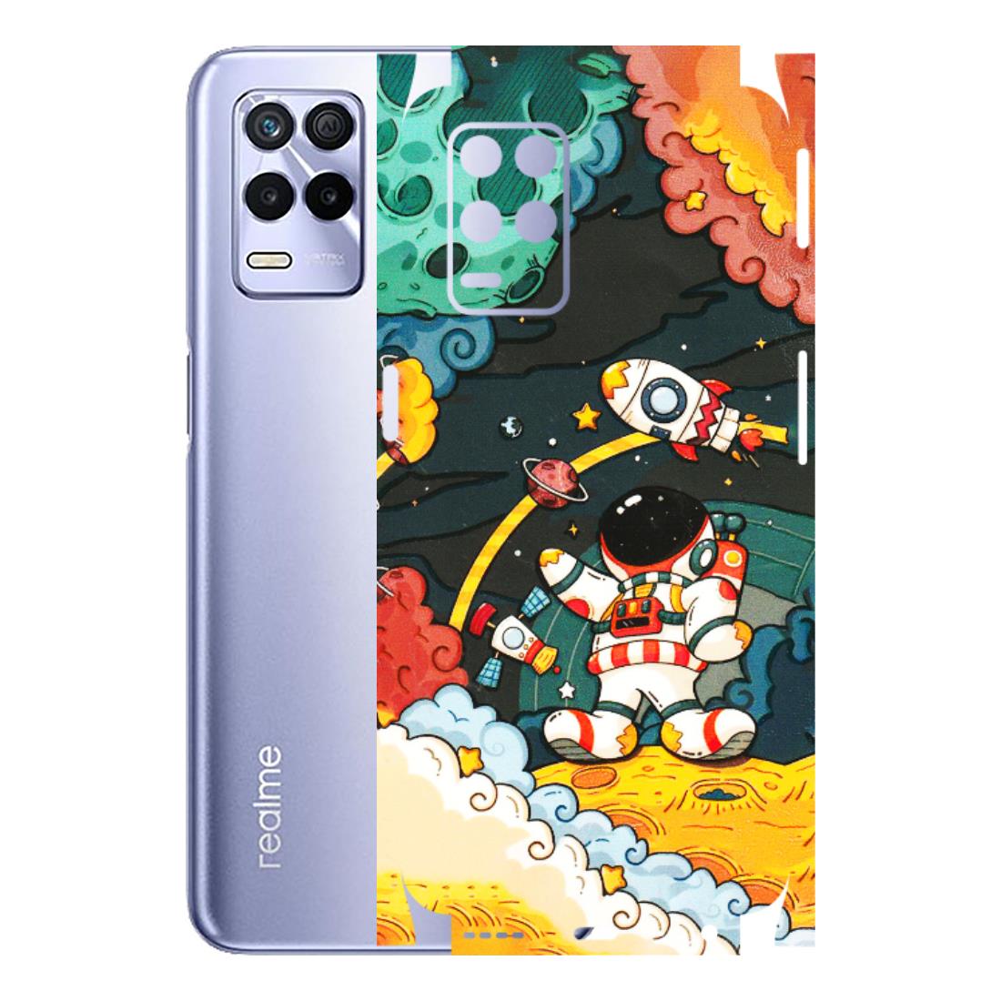 Realme Phone Skins (All Models) - Astronauts & Spaceship - 3D Embossed Finish (L-145) Realme 8S (5G)