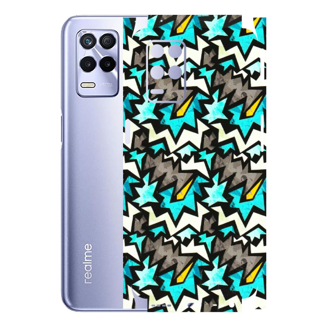Realme Phone Skins (All Models) - Funky Zig Zag - 3D Embossed Finish (L-223) Realme 8S (5G)