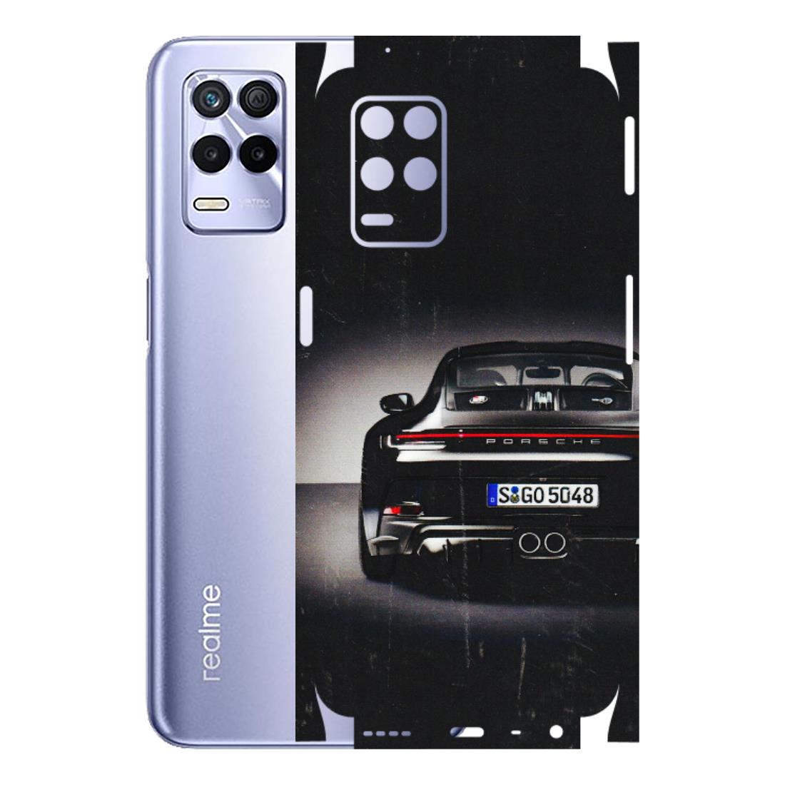 Realme Phone Skins (All Models) - New Black Porsche GT3 - 3D Embossed Finish (L-327) Realme 8S (5G)
