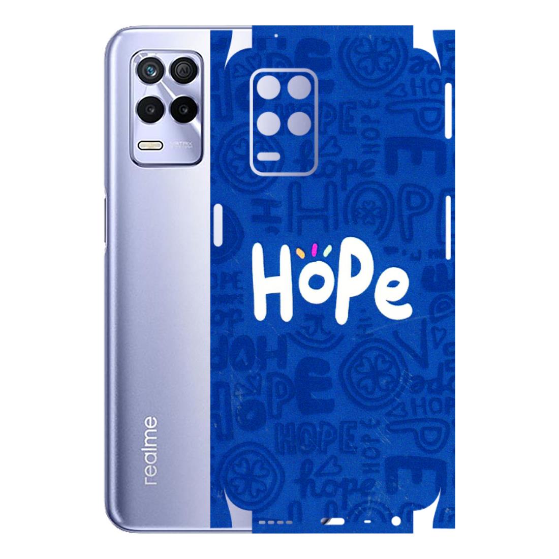 Realme Phone Skins (All Models) - Hope Doodles Blue - 3D Embossed Finish (L-43) Realme 8S (5G)