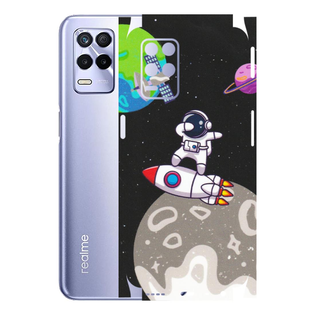 Realme Phone Skins (All Models) - Astronaut Vibing Toon Running - Matte Finish (M-39) Realme 8S (5G)