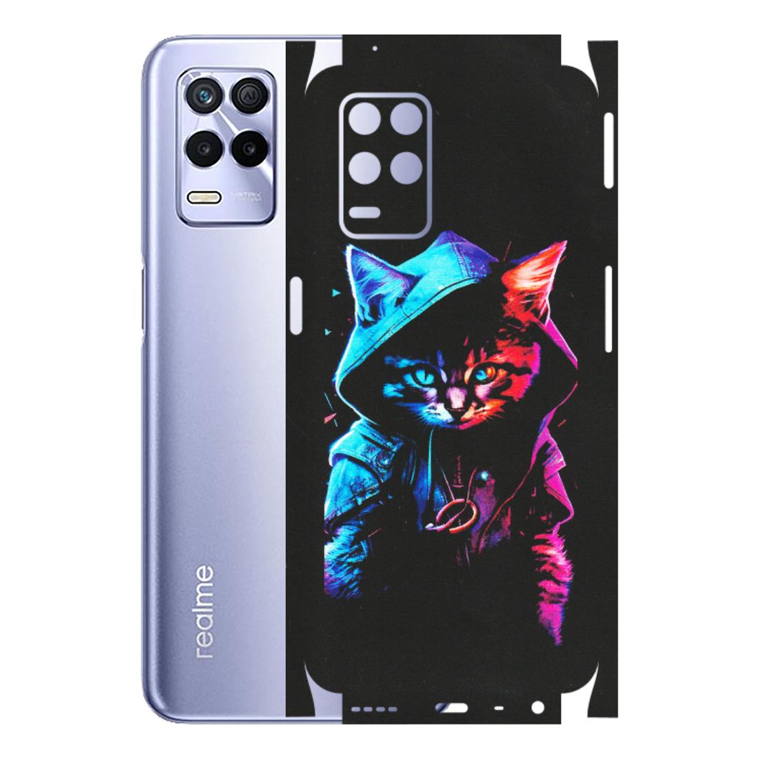Realme Phone Skins (All Models) - Cyberpunk Cat - Matte Finish (M-45) Realme 8S (5G)