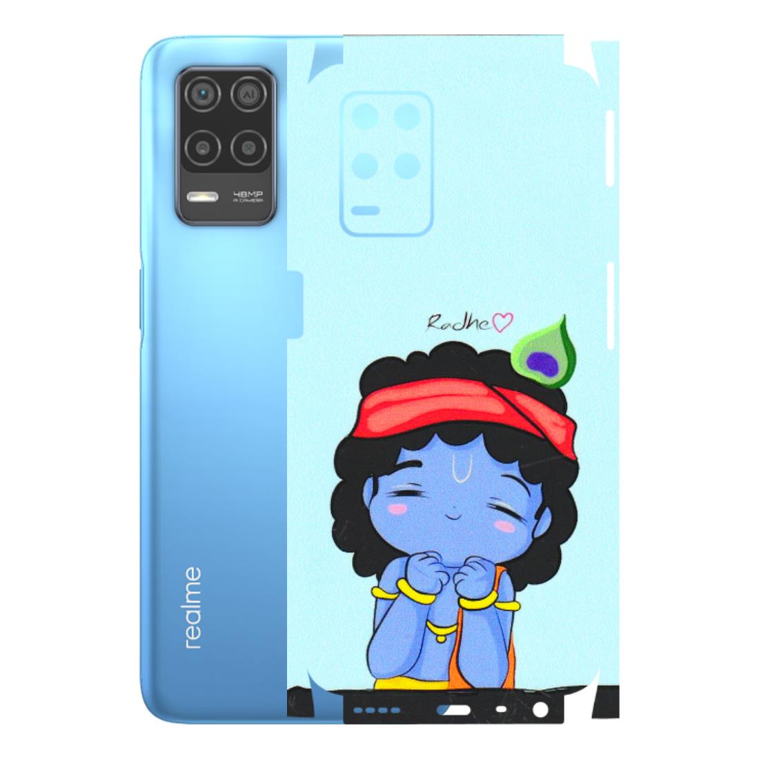Realme Phone Skins (All Models) - Radhe Radhe Cute Toon - 3D Embossed Finish (L-05) Realme 8 (4G)