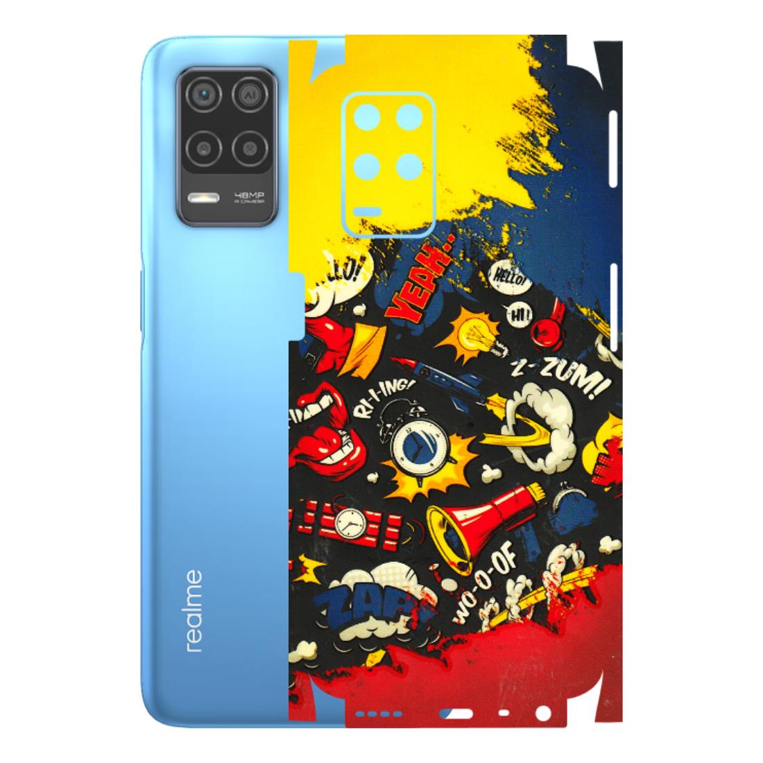 Realme Phone Skins (All Models) - Pacific Doodle Art - 3D Embossed Finish (L-120) Realme 8 (4G)