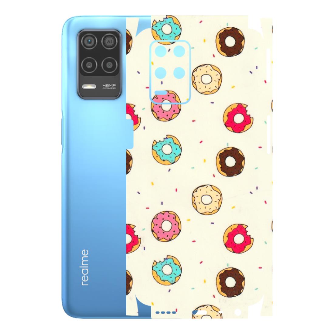 Realme Phone Skins (All Models) - Mini Donuts Doodle Art - 3D Embossed Finish (L-122) Realme 8 (4G)