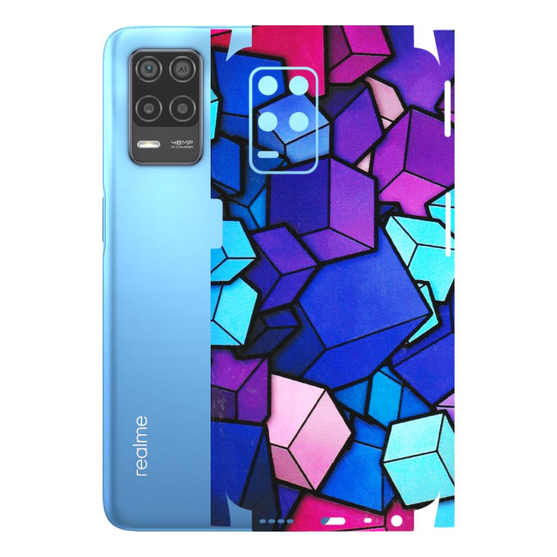 Realme Phone Skins (All Models) - Cube Doodle - 3D Embossed Finish (L-141) Realme 8 (4G)