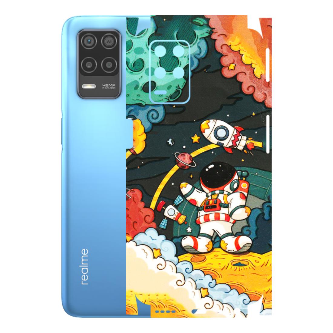 Realme Phone Skins (All Models) - Astronauts & Spaceship - 3D Embossed Finish (L-145) Realme 8 (4G)