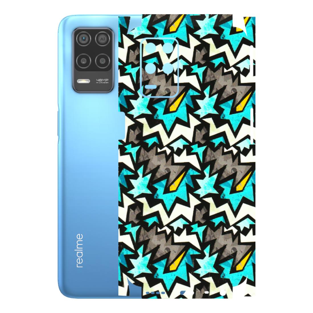 Realme Phone Skins (All Models) - Funky Zig Zag - 3D Embossed Finish (L-223) Realme 8 (4G)