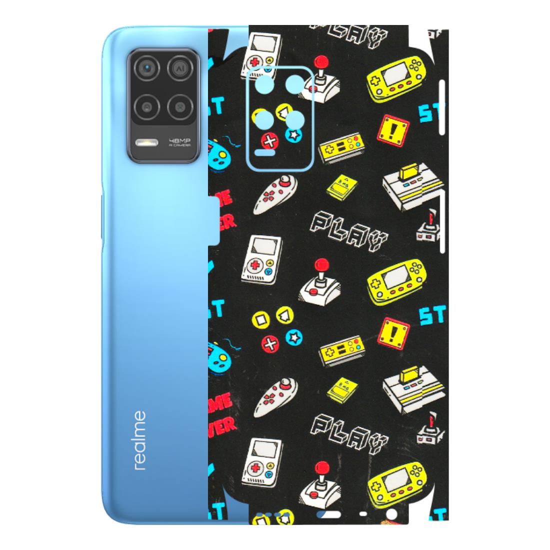 Realme Phone Skins (All Models) - Gaming Doodles - 3D Embossed Finish (L-224) Realme 8 (4G)