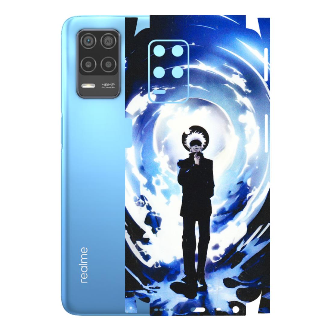 Realme Phone Skins (All Models) - Satoru Gojo Dark Blue - 3D Embossed Finish (L-235) Realme 8 (4G)