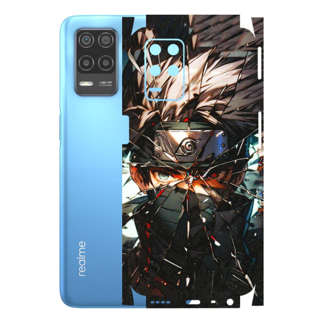 Realme Phone Skins (All Models) - Kakashi Shattered Glass Effect - 3D Embossed Finish (L-237) Realme 8 (4G)