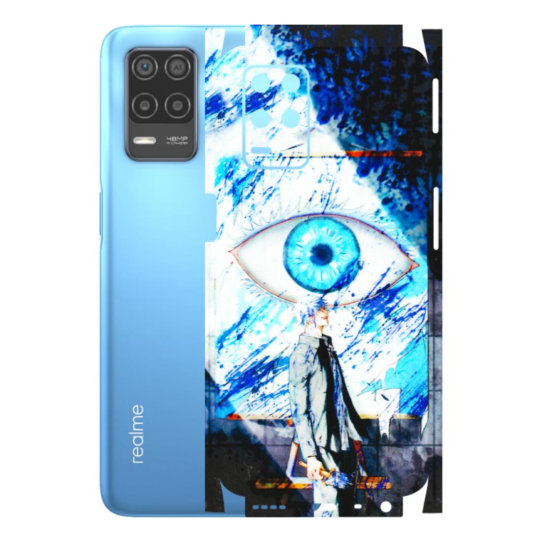 Realme Phone Skins (All Models) - Gojo Satoru evil eye - 3D Embossed Finish (L-239) Realme 8 (4G)