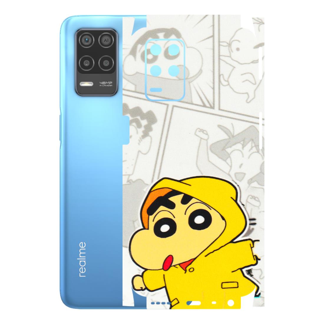 Realme Phone Skins (All Models) - Yellow Shinchan Comic - 3D Embossed Finish (L-246) Realme 8 (4G)