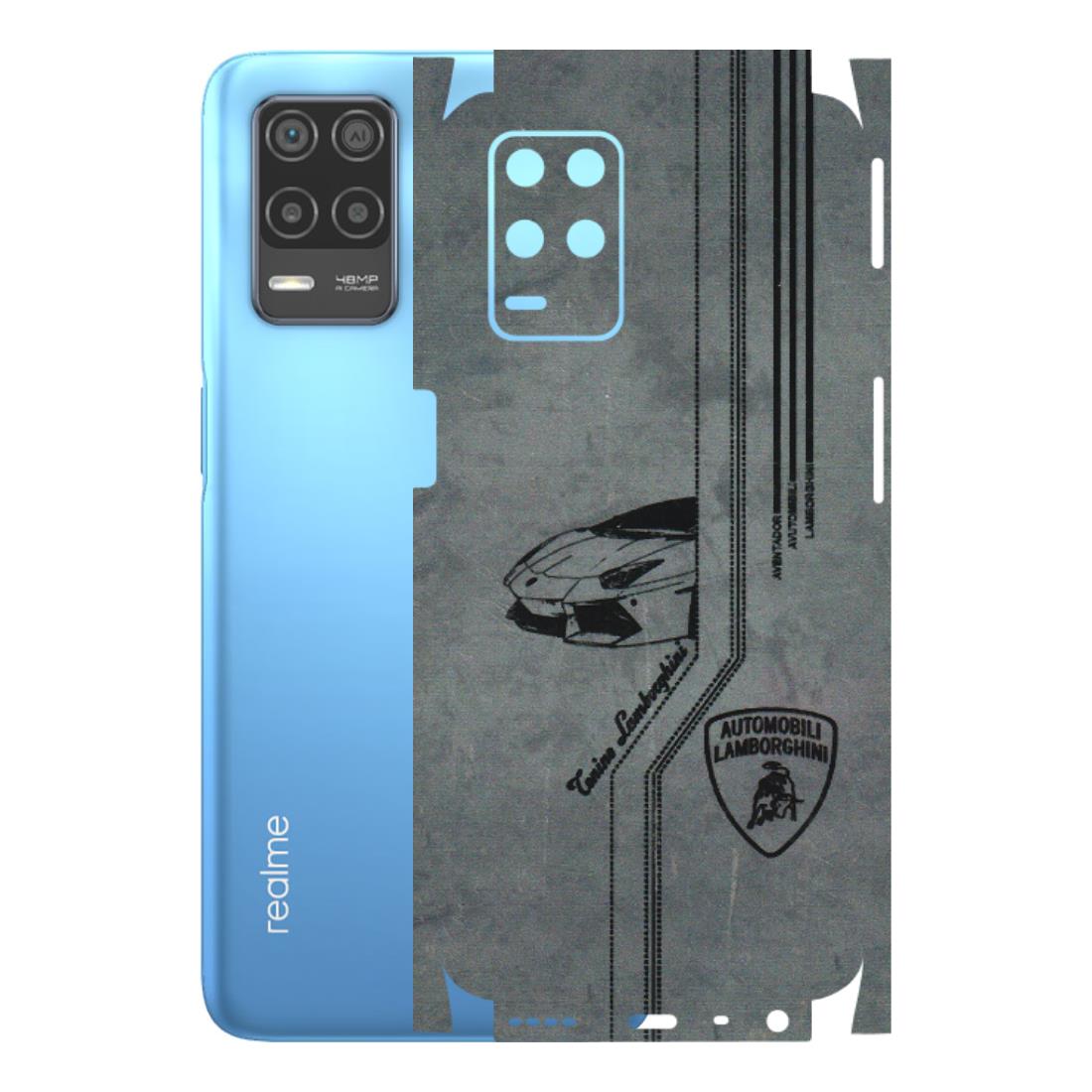 Realme Phone Skins (All Models) - New Lamborgini Aventador - 3D Embossed Finish (L-321) Realme 8 (4G)