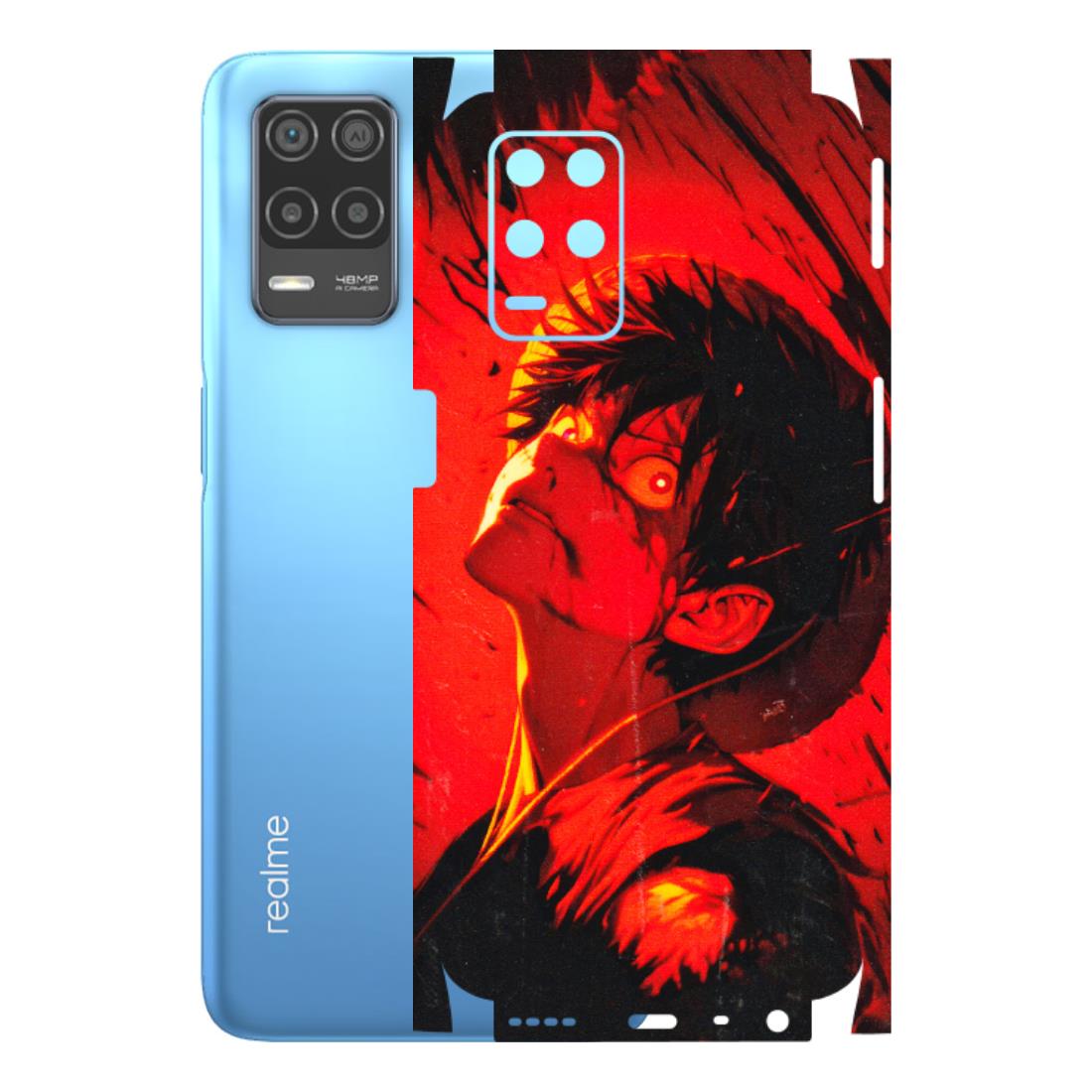 Realme Phone Skins (All Models) - D.Luffy Power Up One Piece Anime - 3D Embossed Finish (L-326) Realme 8 (4G)