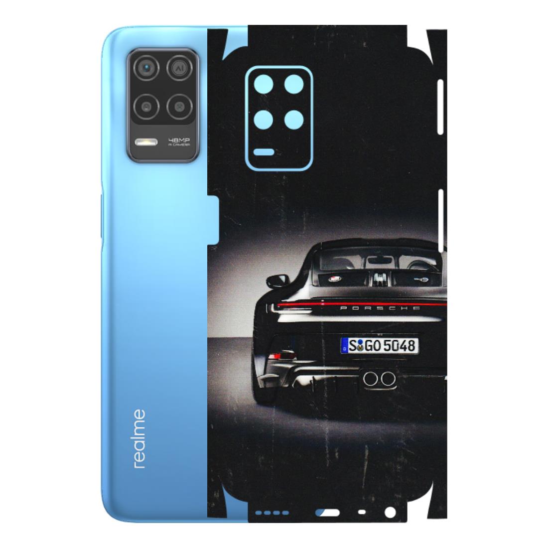 Realme Phone Skins (All Models) - New Black Porsche GT3 - 3D Embossed Finish (L-327) Realme 8 (4G)