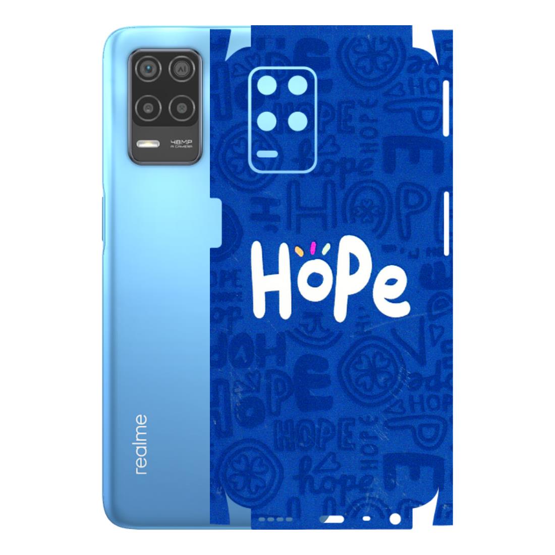 Realme Phone Skins (All Models) - Hope Doodles Blue - 3D Embossed Finish (L-43) Realme 8 (4G)
