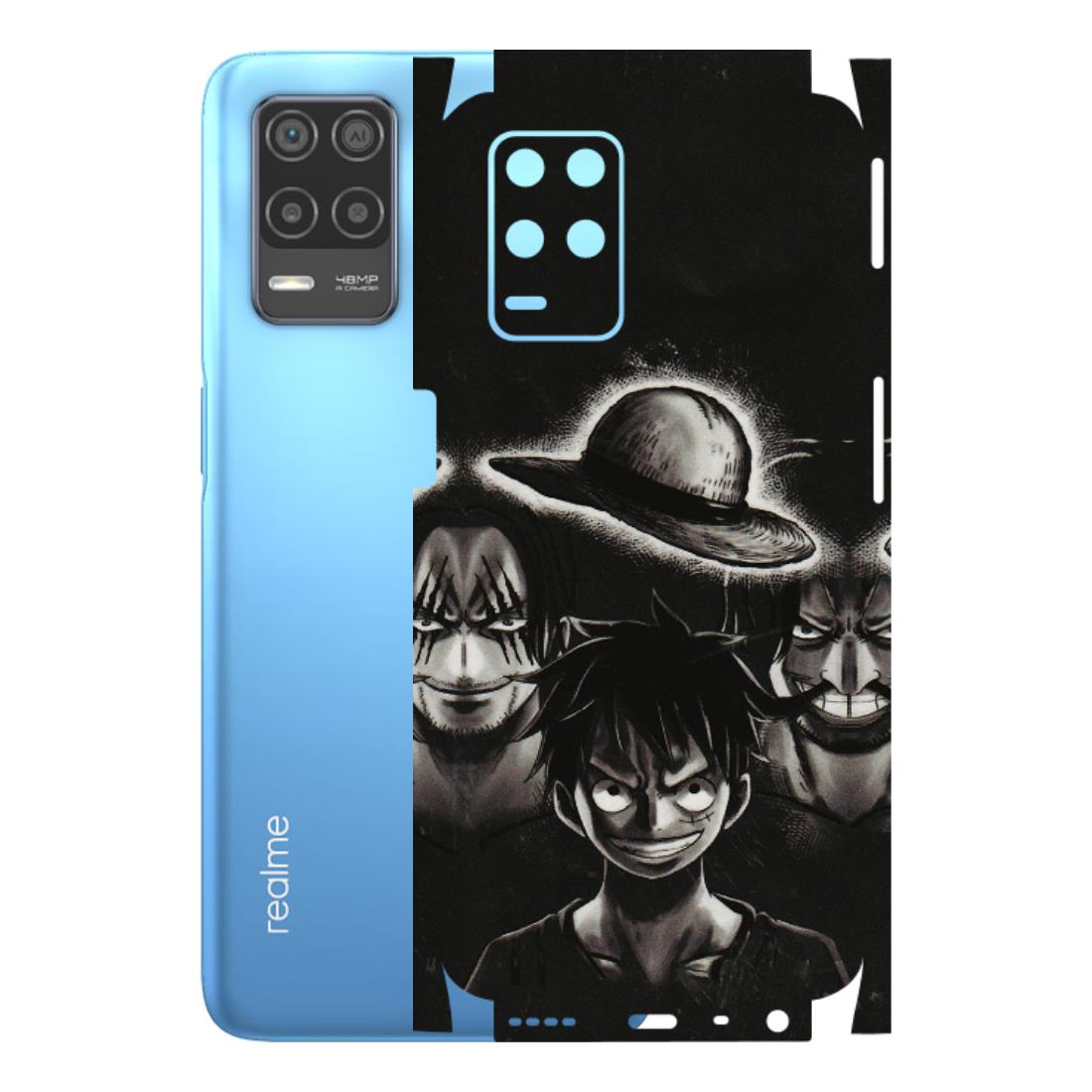 Realme Phone Skins (All Models) - Black Luffy Hat - 3D Embossed Finish (L-57) Realme 8 (4G)