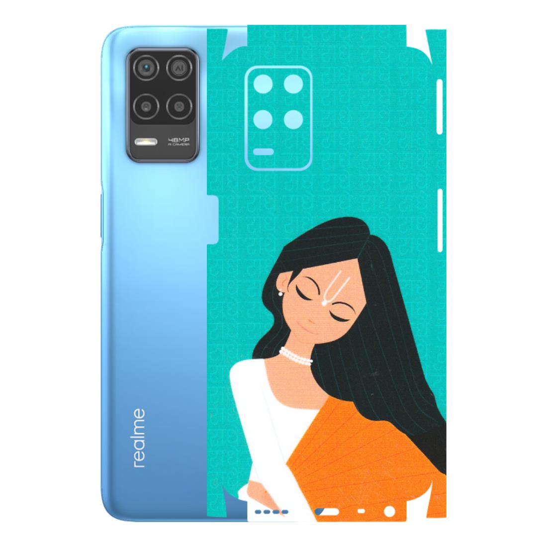 Realme Phone Skins (All Models) - Radhe Radhe With Hindu Symbol - Matte Finish (M-164) Realme 8 (4G)