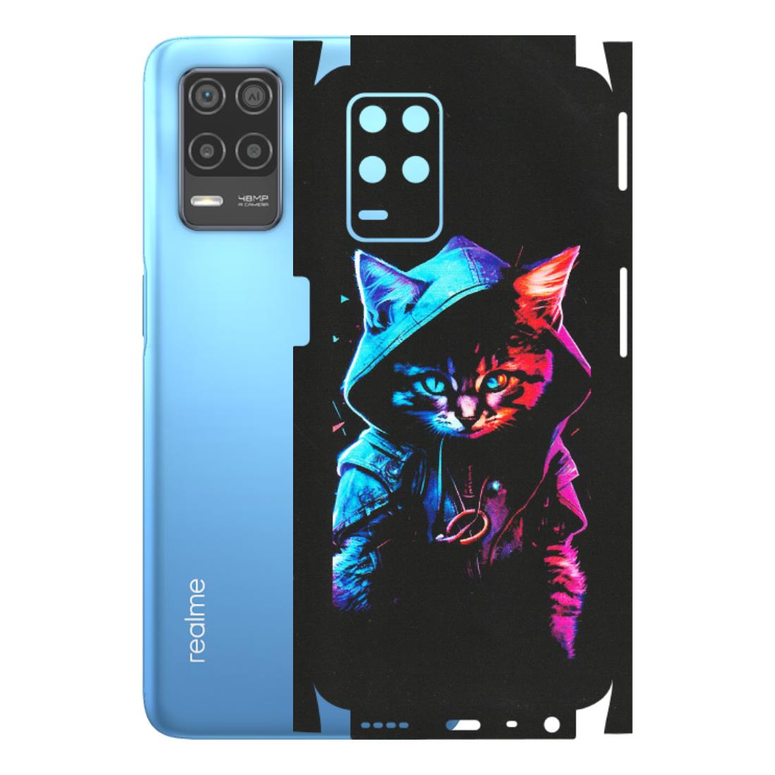 Realme Phone Skins (All Models) - Cyberpunk Cat - Matte Finish (M-45) Realme 8 (4G)
