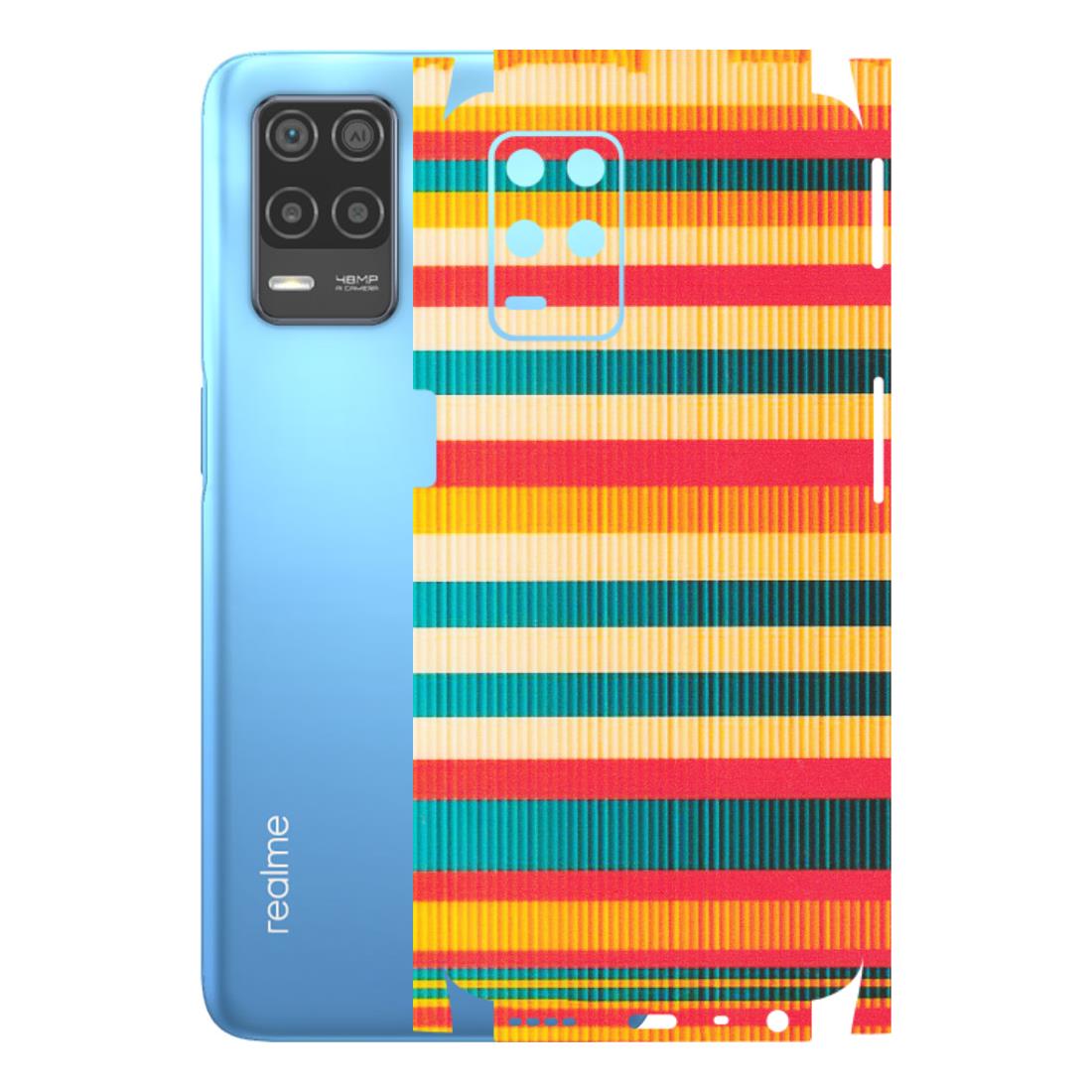 Realme Phone Skins (All Models) - Colourful Stripes Soothing Effect - Matte Finish (M-86) Realme 8 (4G)