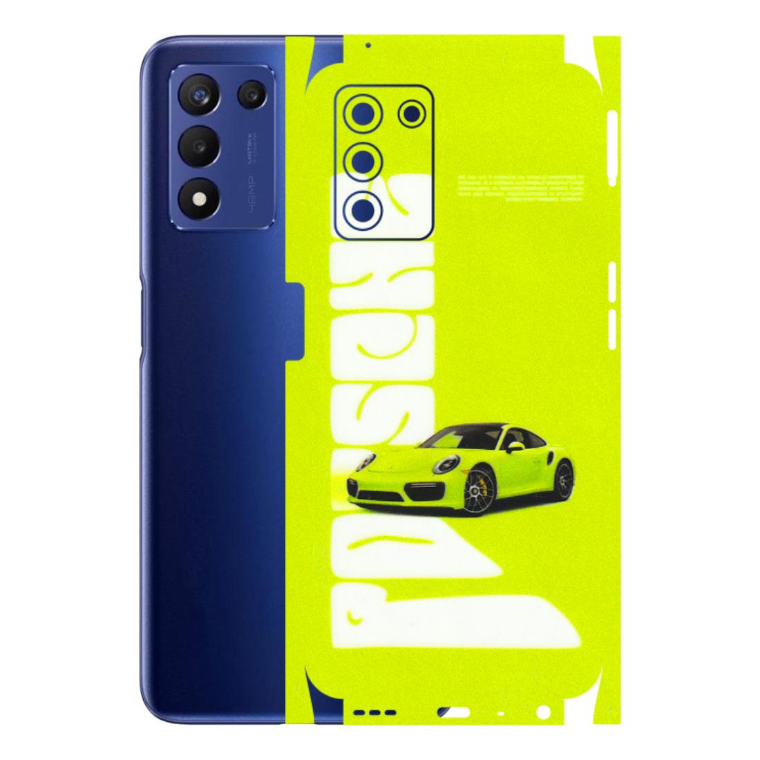Realme Phone Skins (All Models) - Lime Green Porche - 3D Embossed Finish (L-30) Realme 9 5G SE