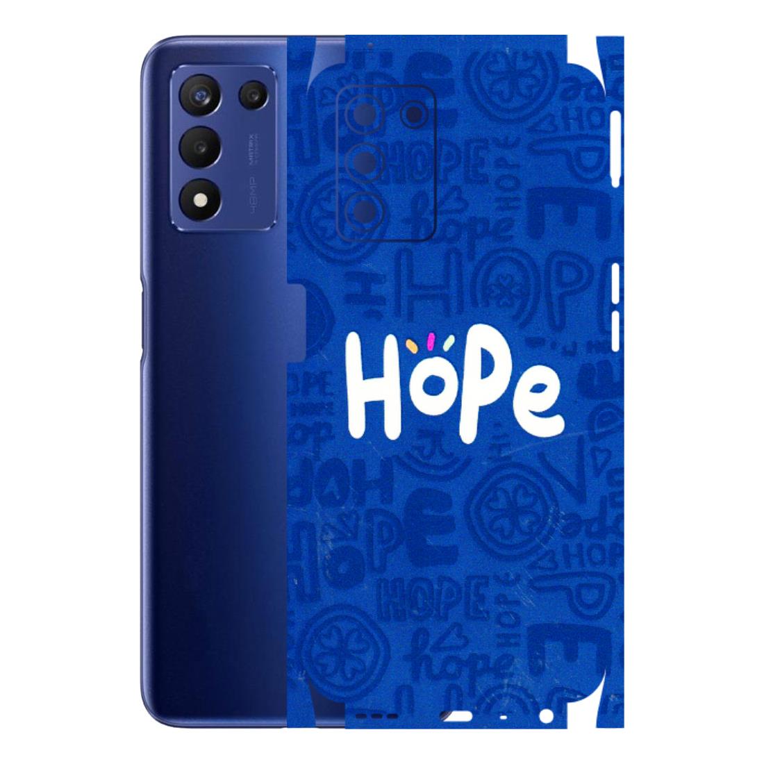 Realme Phone Skins (All Models) - Hope Doodles Blue - 3D Embossed Finish (L-43) Realme 9 5G SE