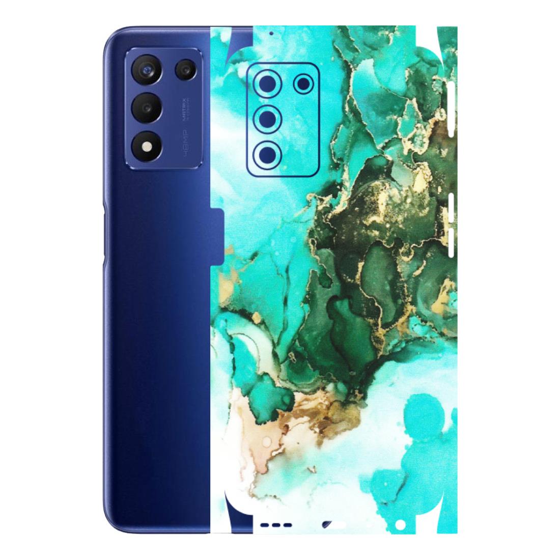 Realme Phone Skins (All Models) - The Blue Gold Marble - Matte Finish (M-124) Realme 9 5G SE