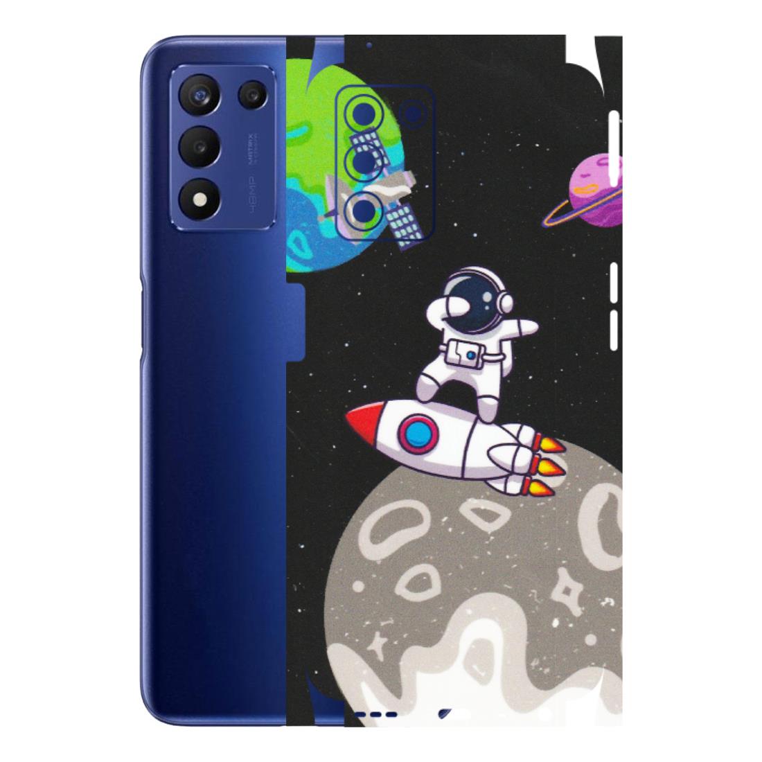 Realme Phone Skins (All Models) - Astronaut Vibing Toon Running - Matte Finish (M-39) Realme 9 5G SE