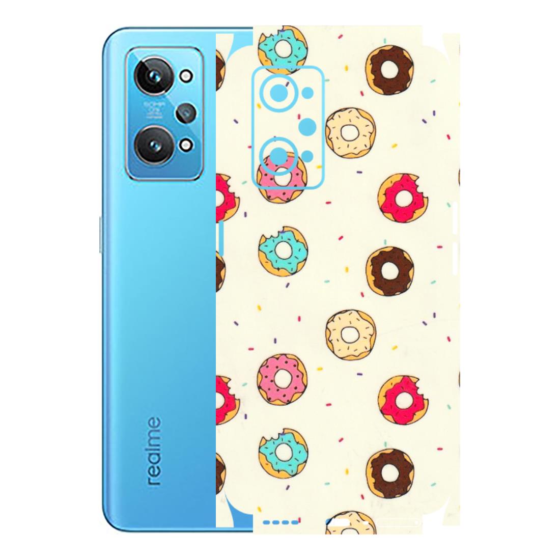 Realme Phone Skins (All Models) - Mini Donuts Doodle Art - 3D Embossed Finish (L-122) Realme GT 2