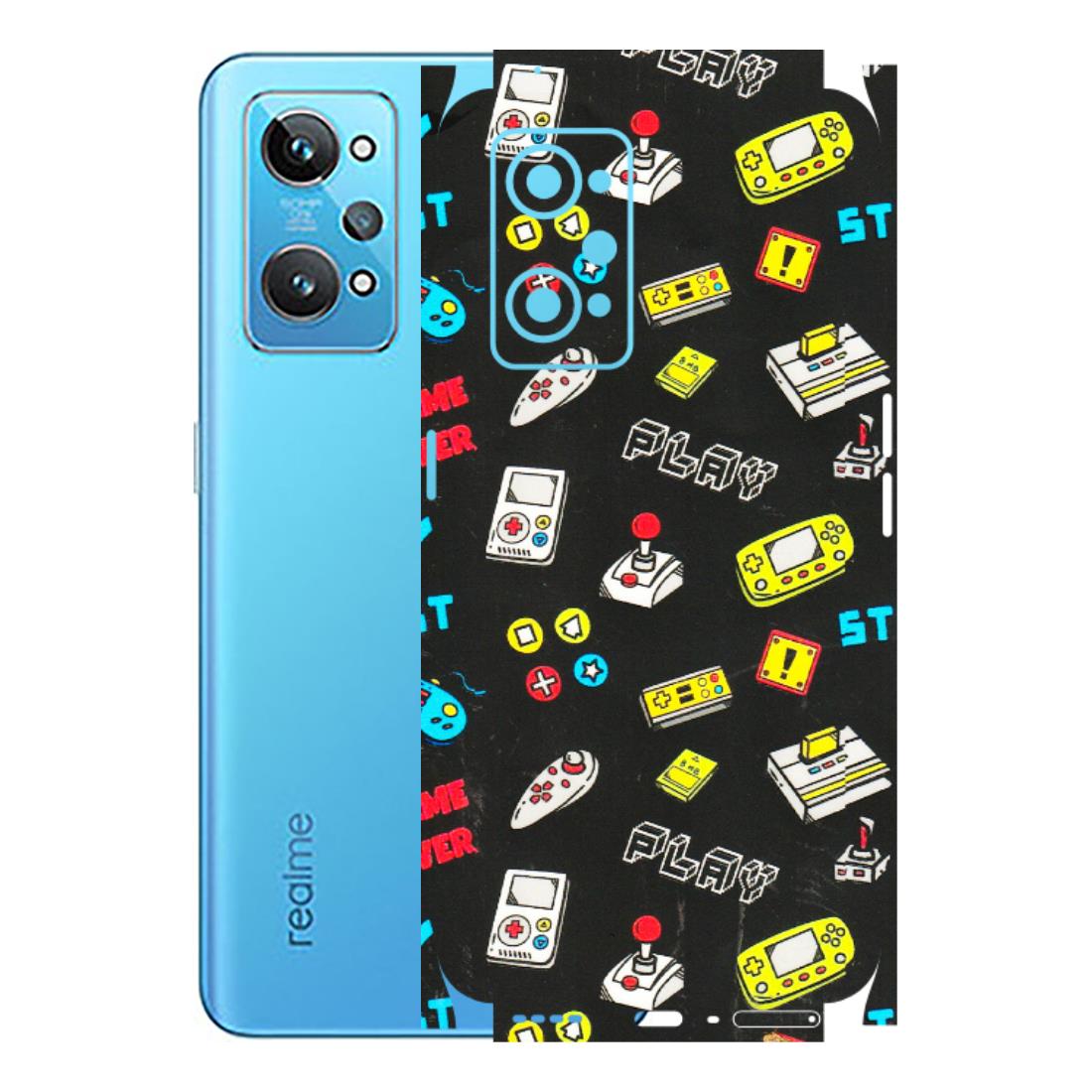 Realme Phone Skins (All Models) - Gaming Doodles - 3D Embossed Finish (L-224) Realme GT 2