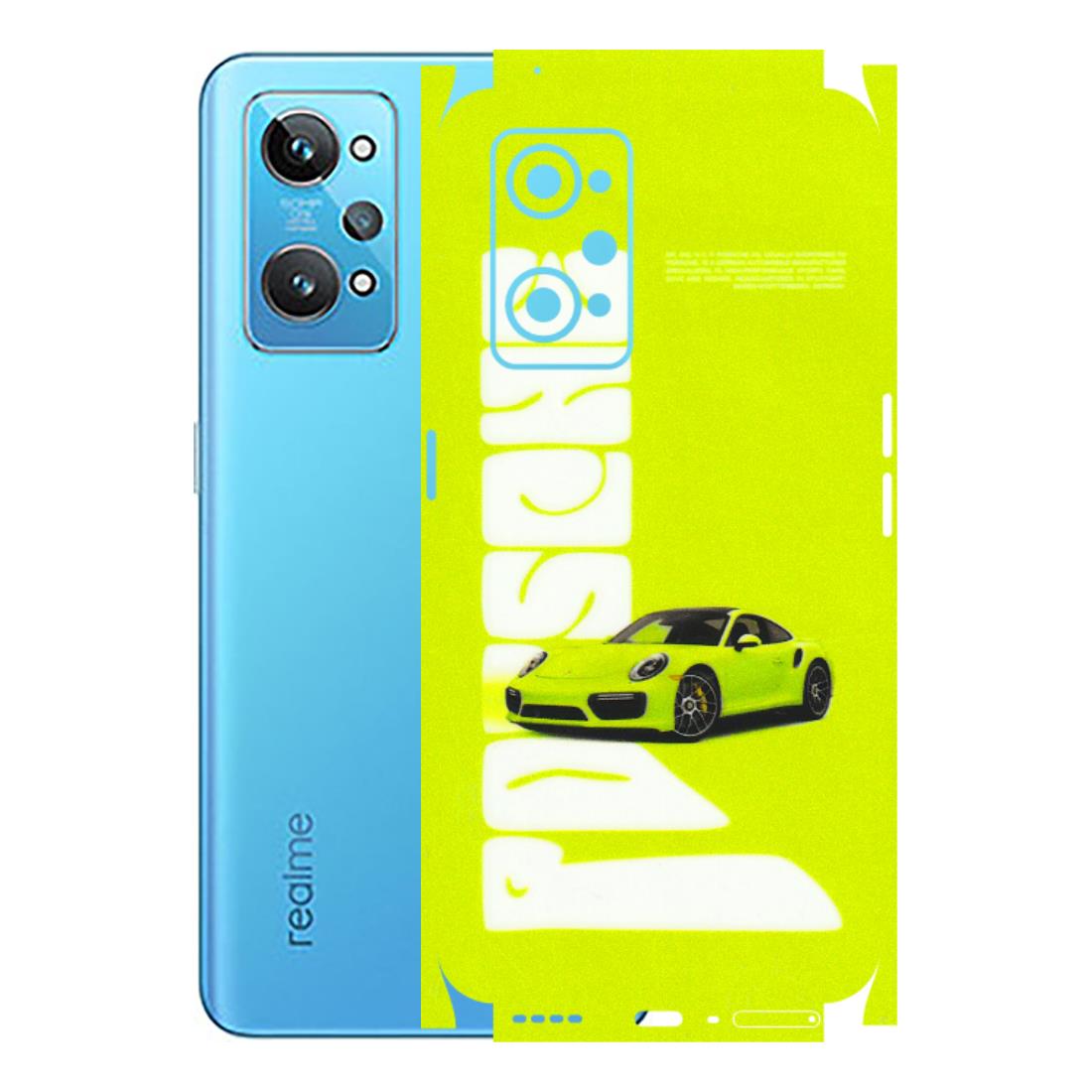 Realme Phone Skins (All Models) - Lime Green Porche - 3D Embossed Finish (L-30) Realme GT 2