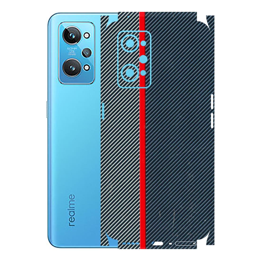 Realme Phone Skins (All Models) - Blue Sober Lines - 3D Embossed Finish (L-305) Realme GT 2