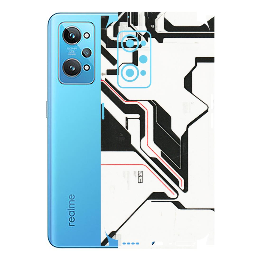 Realme Phone Skins (All Models) - White Techy Logo - 3D Embossed Finish (L-312) Realme GT 2
