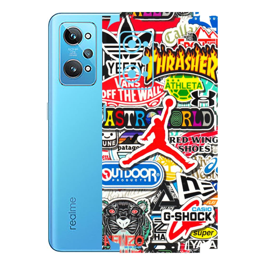 Realme Phone Skins (All Models) - Multi Brands Sticker Graffiti - 3D Embossed Finish (L-37) Realme GT 2