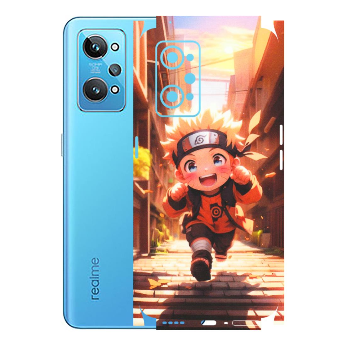 Realme Phone Skins (All Models) - Naruto Cute Toon Running - Matte Finish (M-04) Realme GT 2