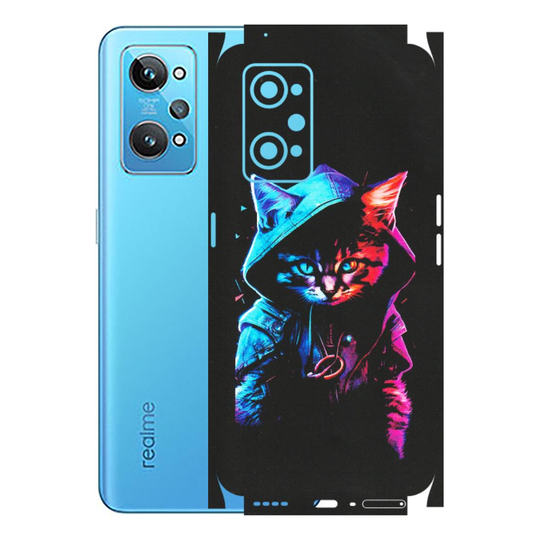 Realme Phone Skins (All Models) - Cyberpunk Cat - Matte Finish (M-45) Realme GT 2