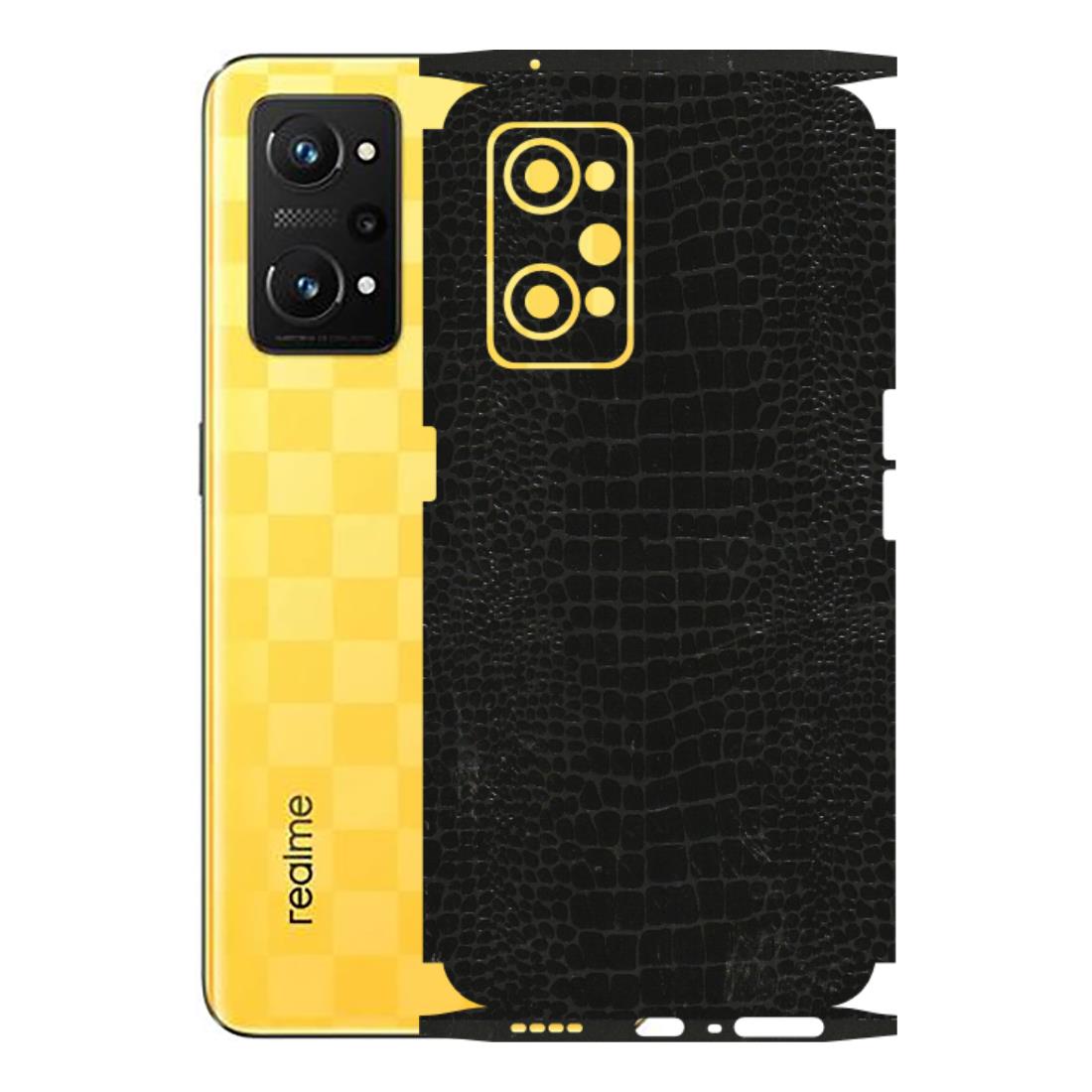 Realme Phone Skins (All Models) - Snake Leather Black - 3D Embossed Finish (L-107) Realme GT Neo 3T