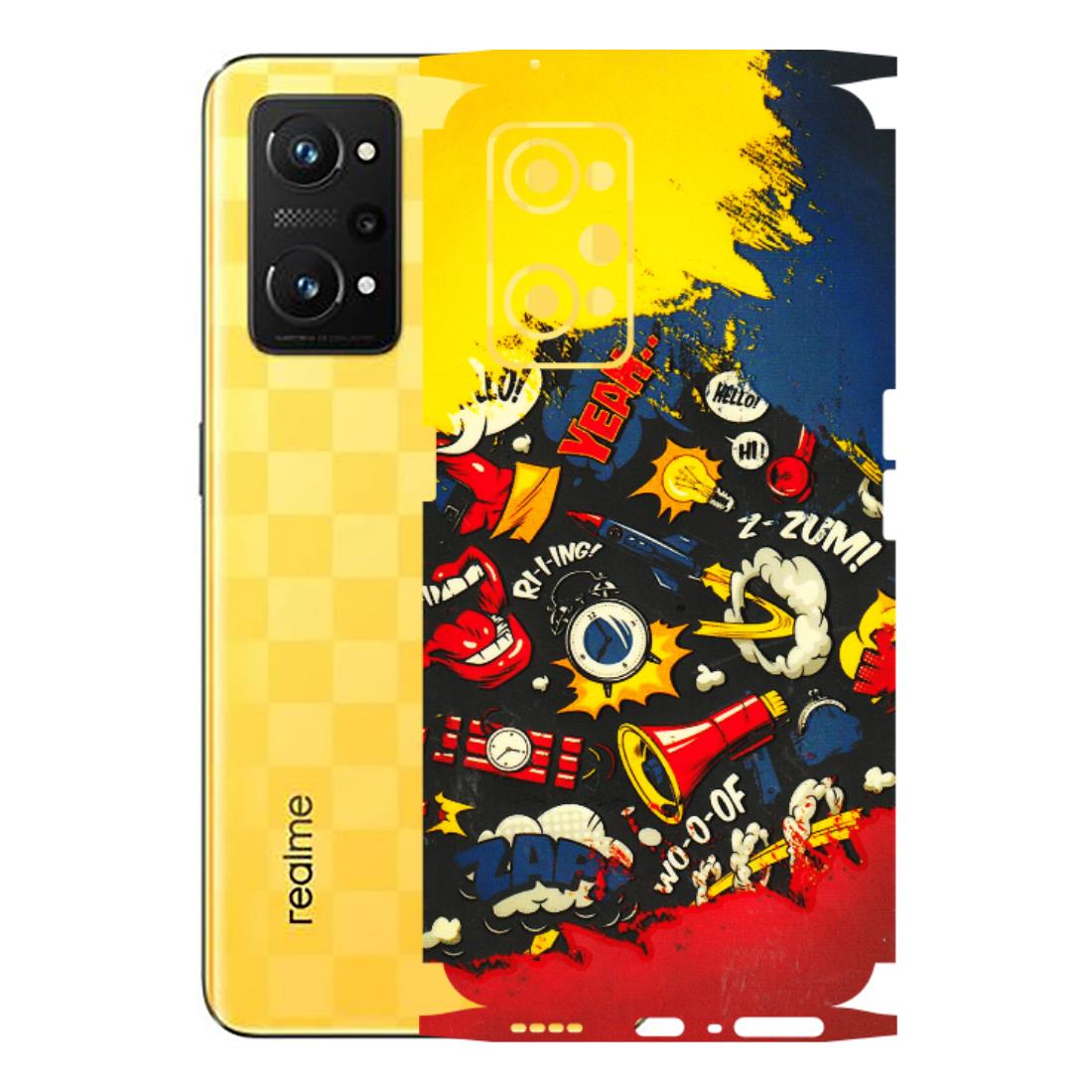 Realme Phone Skins (All Models) - Pacific Doodle Art - 3D Embossed Finish (L-120) Realme GT Neo 3T