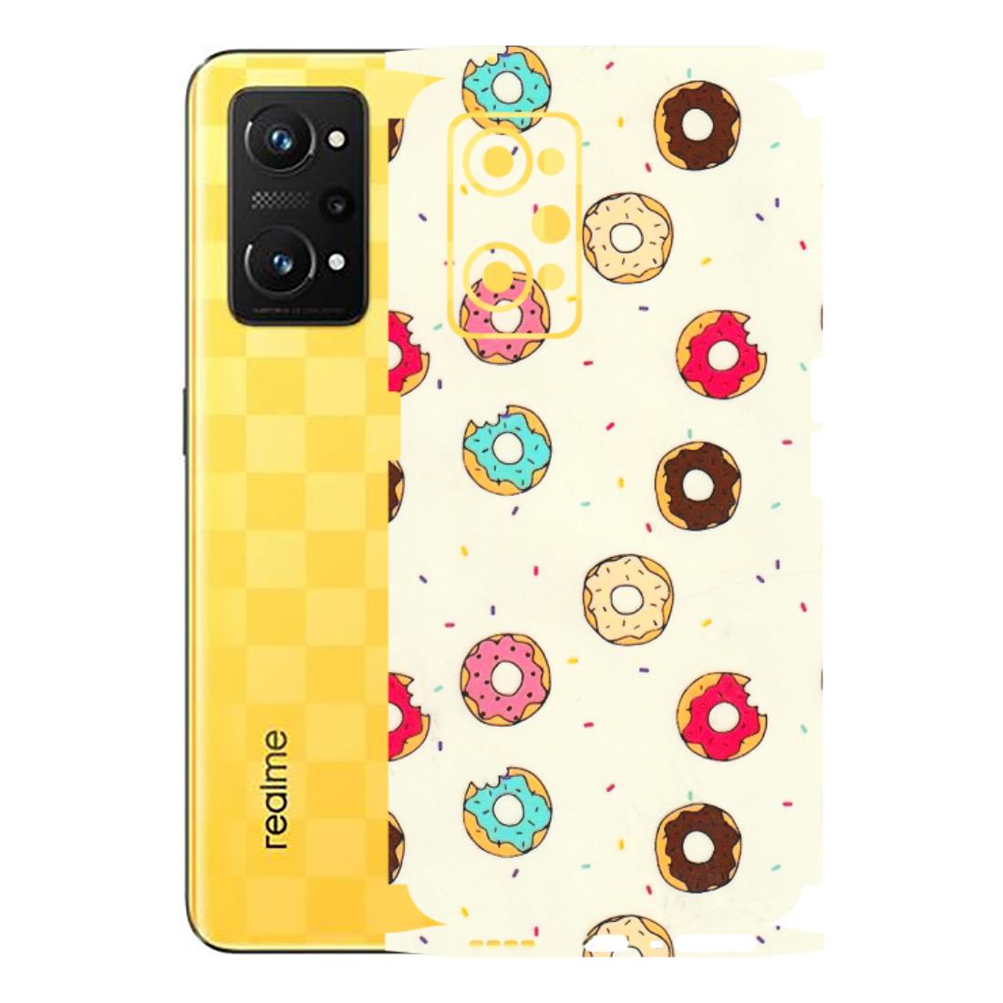 Realme Phone Skins (All Models) - Mini Donuts Doodle Art - 3D Embossed Finish (L-122) Realme GT Neo 3T